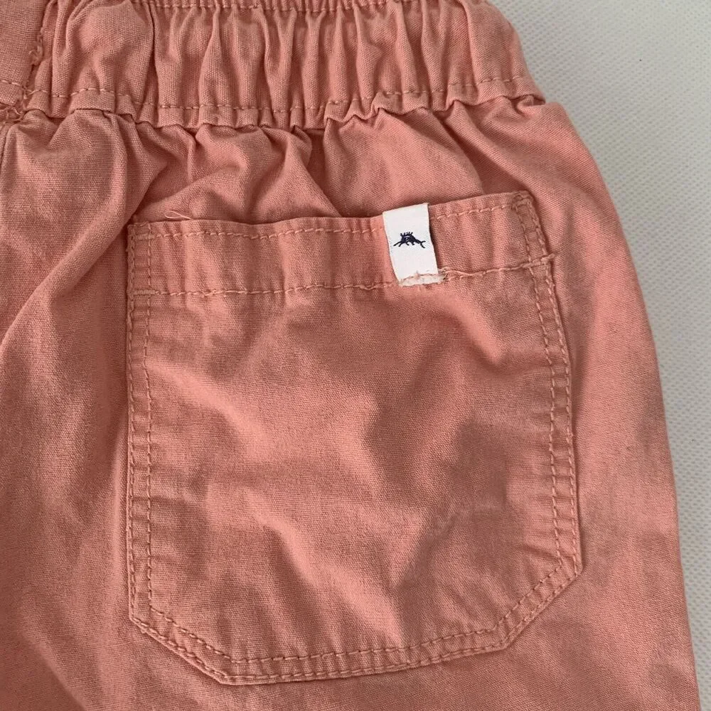 Tommy Bahama Shorts Boys Small 5/6 Pink Drawstring Stretch Waist Pockets Pull On - Picture 5 of 9